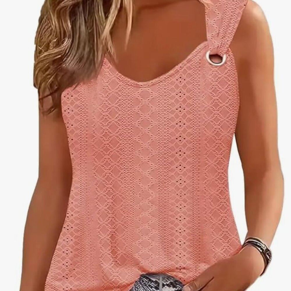 Disamer Womens Tank Tops 2025 Loose Fit Casual Summer Spaghetti Strap Trendy